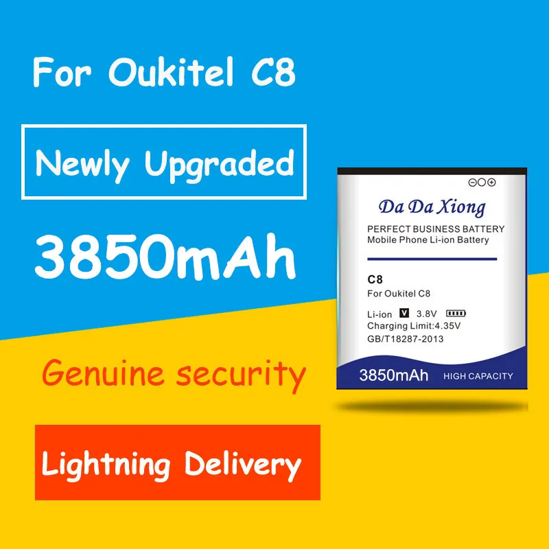 Высокое качество 3850 мАч 0 цикл батареи для Oukitel C8 Высокое качество мобильного телефона запасной аккумулятор