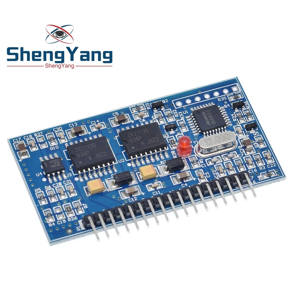 ShengYang 5 в DC-AC Чистая синусоида Инвертор SPWM драйвер платы EGS002 12 МГц кварцевый генератор EG8010+ IR2113 модуль вождения