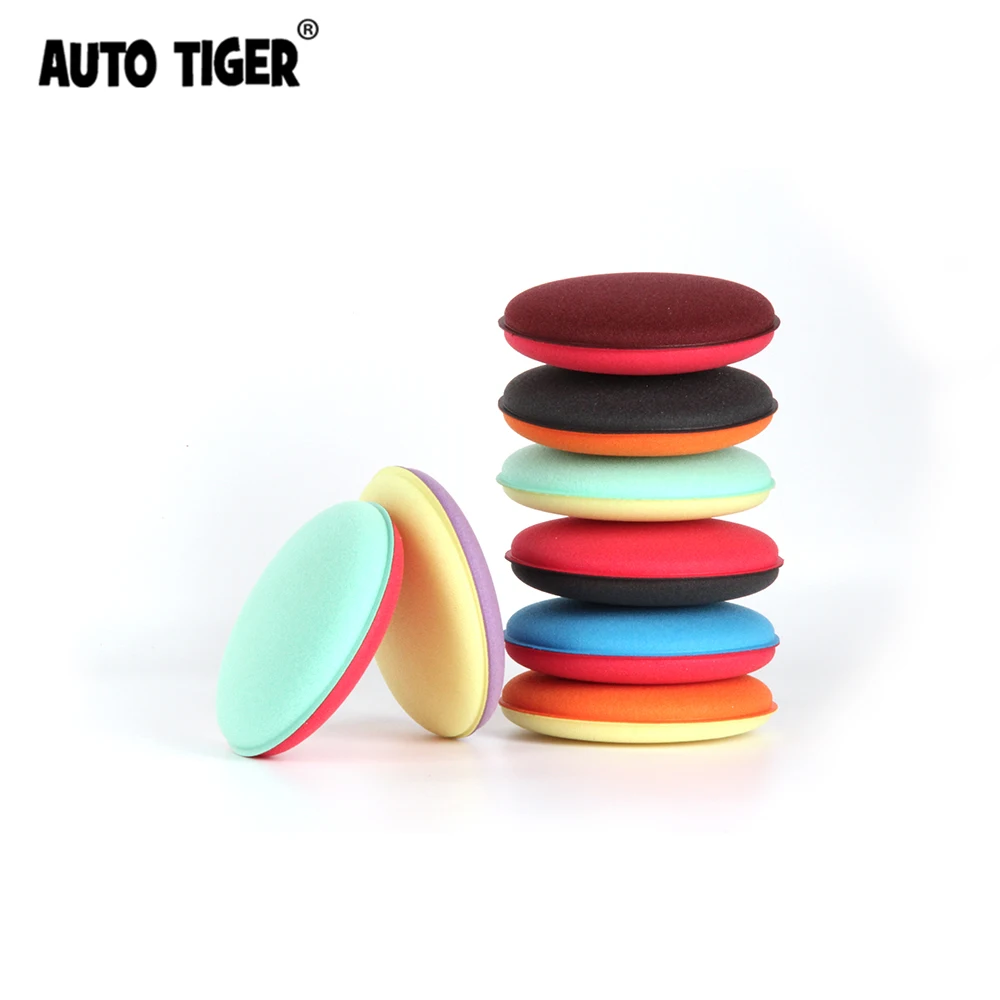 Auto Tiger Doublesided Super Soft Microfiber Car Wax Applicator Round