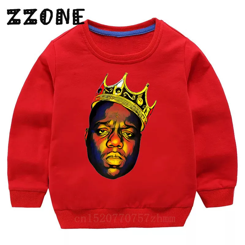 Детские толстовки с надписью «Notorious Big», детские толстовки с капюшоном, хлопковый пуловер для малышей, топы для девочек и мальчиков, осенняя одежда, KYT456