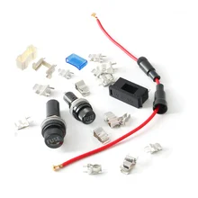 5X20 6X30mm Automobile Black Fuse Holder Electrical Panel Mounted with Thread and Spring BLX-A Type Insurance Header