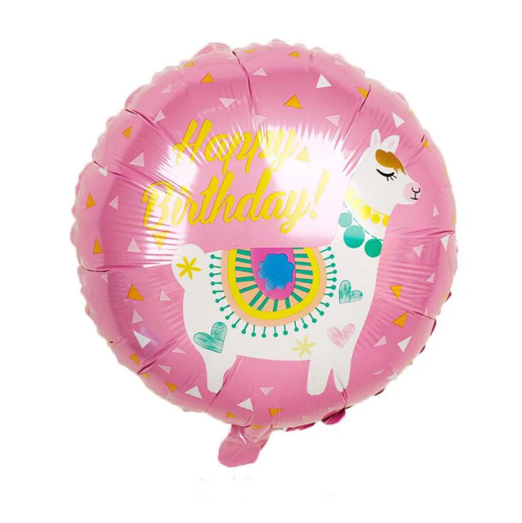 18inch pink 1pcs 1 шт. мини лама Альпака шарик для дня рождения фольги Свадебный шар День рождения декоративный для Бэйби шауэра вечерние поставки детская игрушка подарок - Цвет: 18inch pink 1pcs