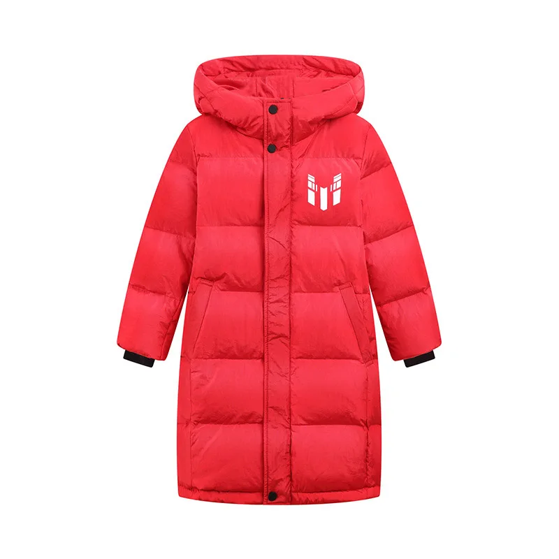 Red Winter Jacket Parka for Girls Coats Mom Long Down Jackets Children's Clothing Kids Outerwear Snow Wear 3-10 Years - Color: Red