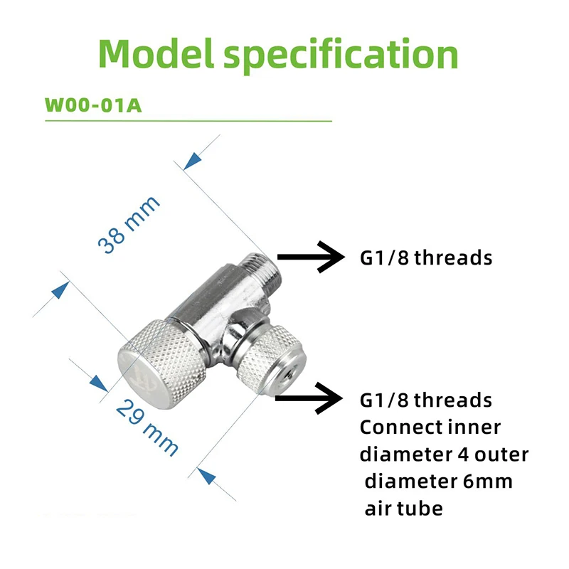 Высокое Качество Игольчатый Клапан регулятор костюм 4*6 мм СО2 специальная трубка для аквариума СО2 система углекислого газа тонкая настройка - Цвет: W00-01A