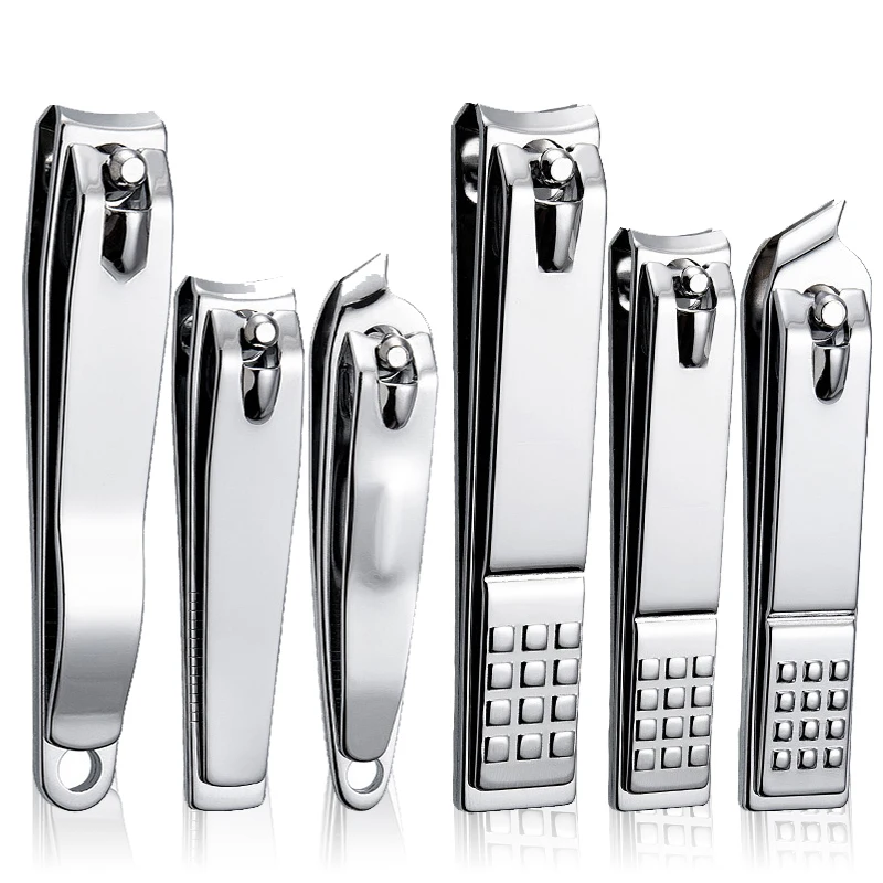 Cortauñas de acero inoxidable, cortador, cuchilla recortadora, herramientas de manicura pedicura, profesional, dedos del pie, Juego de 2 cortadoras estilo