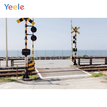 

Yeele Train Station Seascape Landscape Relax Nature Photography Backdrops Personalized Photographic Background For Photo Studio