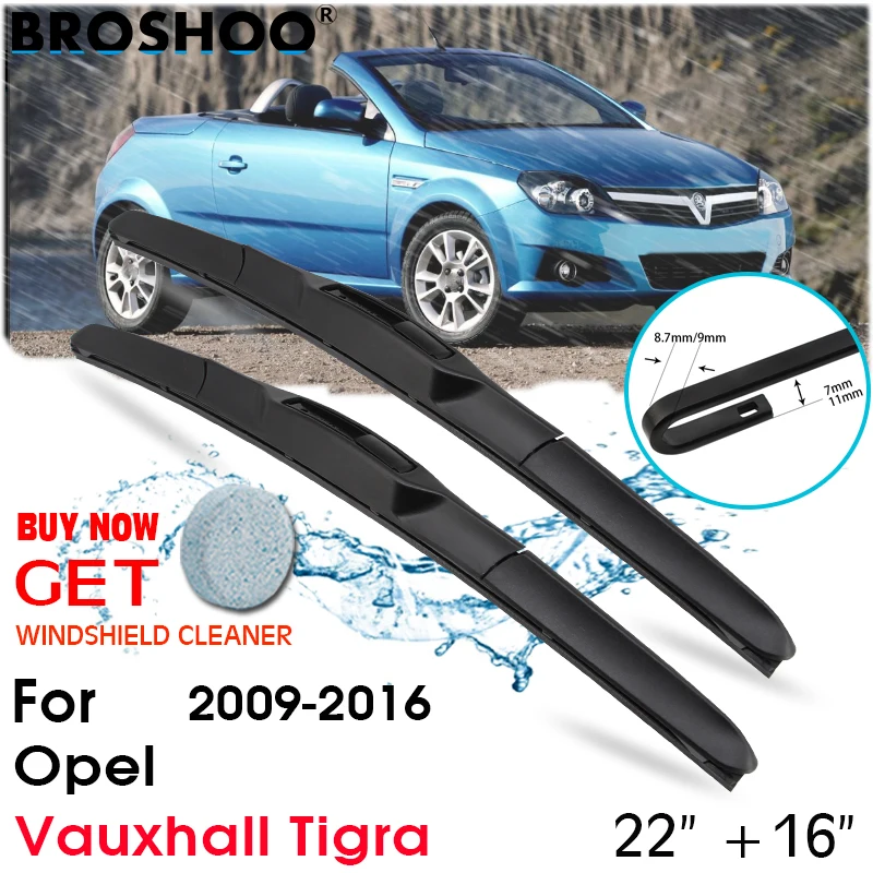 

Car Wiper Blade Front Window Windscreen Windshield Wipers Blades Auto Accessories For Opel Vauxhall Tigra 22"+16" 2009-2016