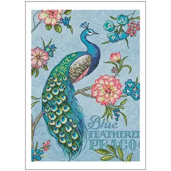 

Peacock on the branch Patterns Counted Cross Stitch 11CT 14CT DIY Chinese Cross Stitch Kits Embroidery Needlework Sets