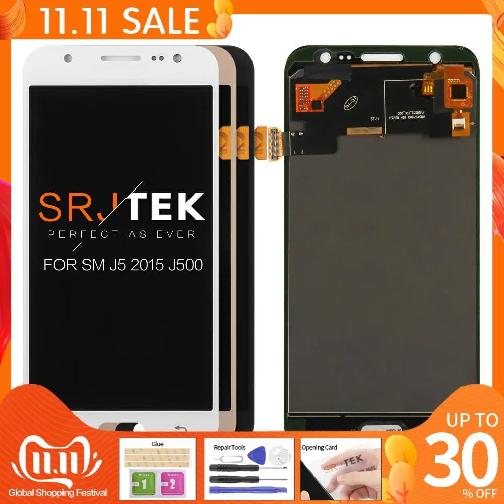 ЖК-дисплей для Samsung GALAXY J5 2015 J500 J500F J500FN J500M J500H с сенсорным экраном и дигитайзером в