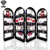 2/3/4 Fans Panels Screen Folding Clear Earrings Studs Display Rack Necklace Jewelry Shelf Stand Holder Organizer Storage Box ► Photo 1/6