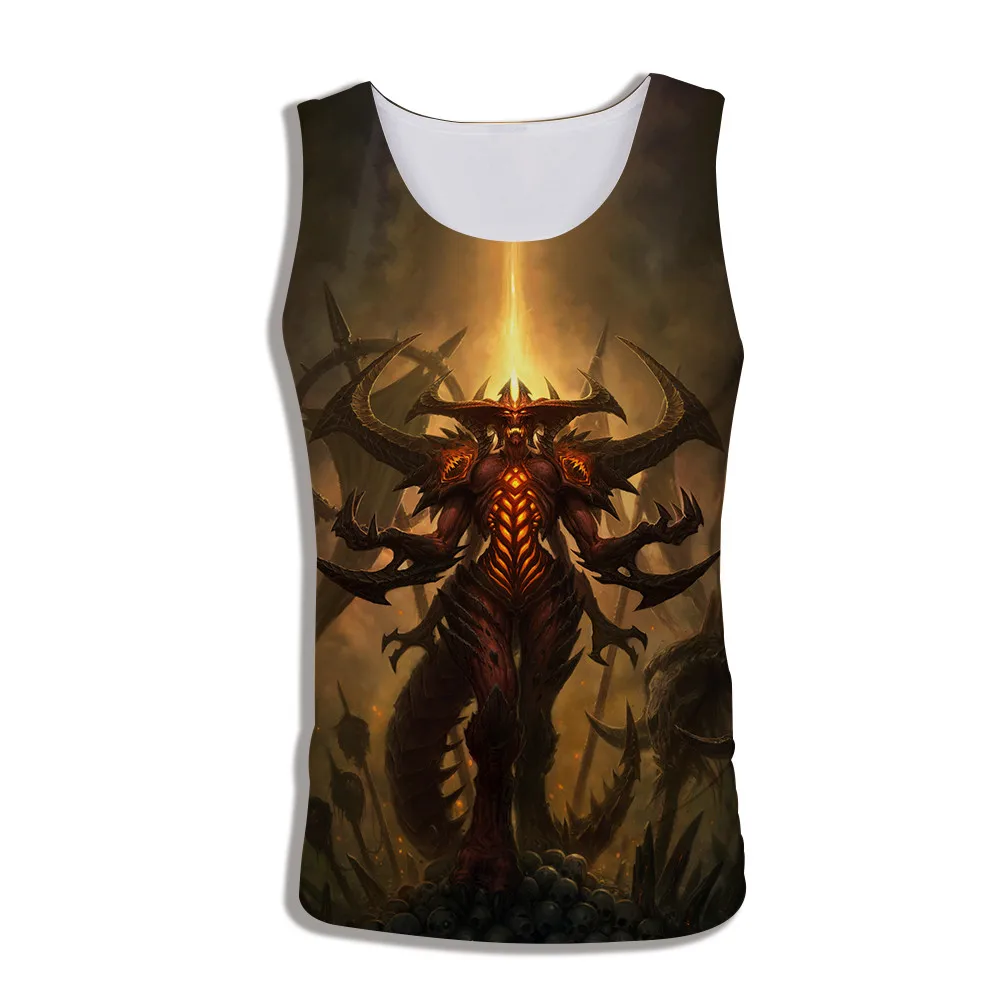 Модный крутой жилет для мужчин/женщин игра Diablo 3 Reaper of Soul 3D Печать Жилеты