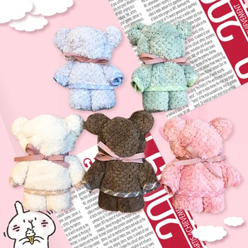 

10pcs/set Personalized Cartoon Bear Towel Animal Doll Plush Toy Towel Present Bridal Ornament Wedding Party Favor Sales Supplies