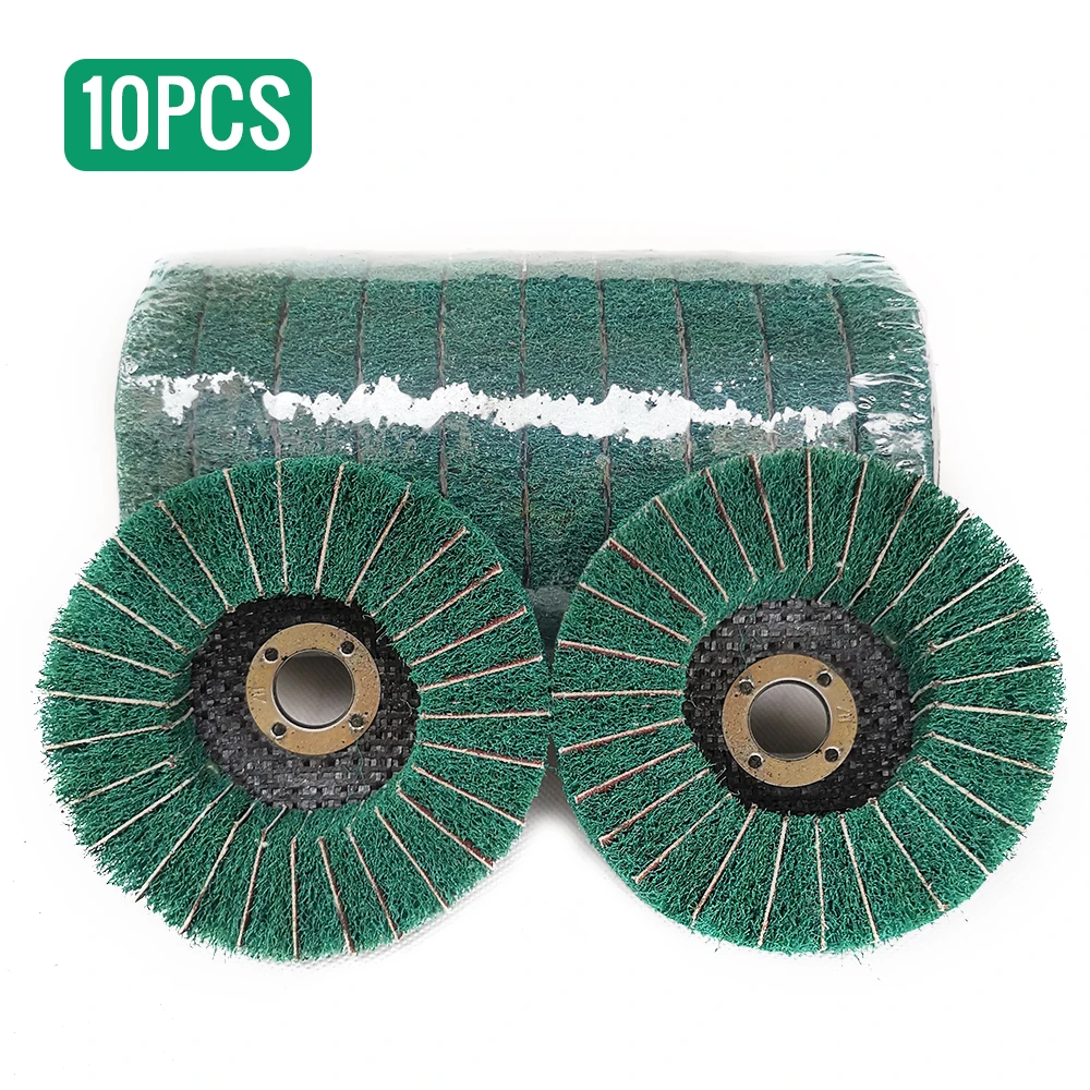 

10pcs 100mm Nylon Fiber Flap Sanding Discs Wheel Angle Grinder Rotary Polishing Tools Metalworking Abrasive Tools
