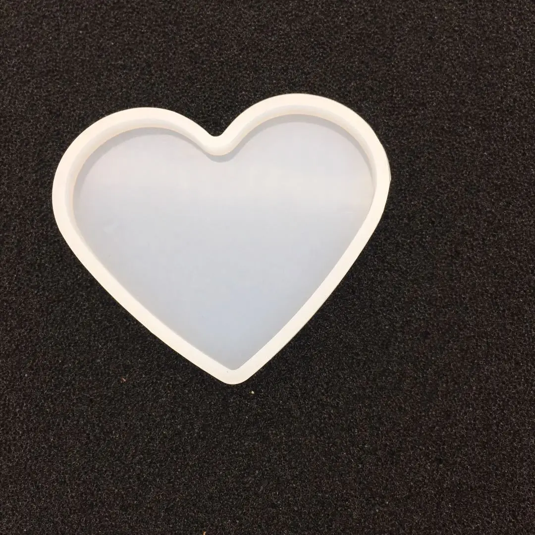 10x7cm heart m Popular8 стилей силиконовые геометрические пластины блюдо дисплей смолы плесень Изготовление ювелирных изделий держатель Плесень инструмент DIY ручной работы - Цвет: 10x7cm heart m
