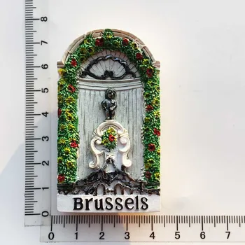 

Belgium Brussels creative tourism commemorative gift three-dimensional hand-painted crafts magnetic stickers refrigerator sticke