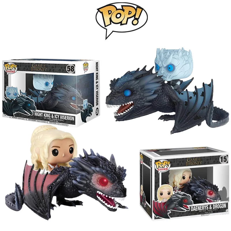 

FUNKO POP Game Of Thrones Figure Anime doll toy Night King Daenerys Dragon collection model toys toys Christmas gift for kids