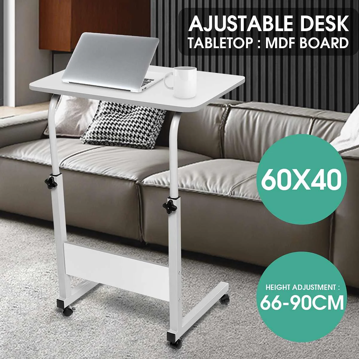 Laptop Desk 60X40CM Computer Table Adjustable Portable Rotate Bed Can be Lifted Removable Standing | Мебель