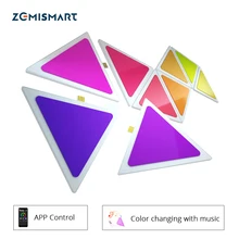 Zemismart Ритм музыка синхронизация умный светодиодный светильник панели приложение управление для комнаты/вечерние/настенный светильник ing