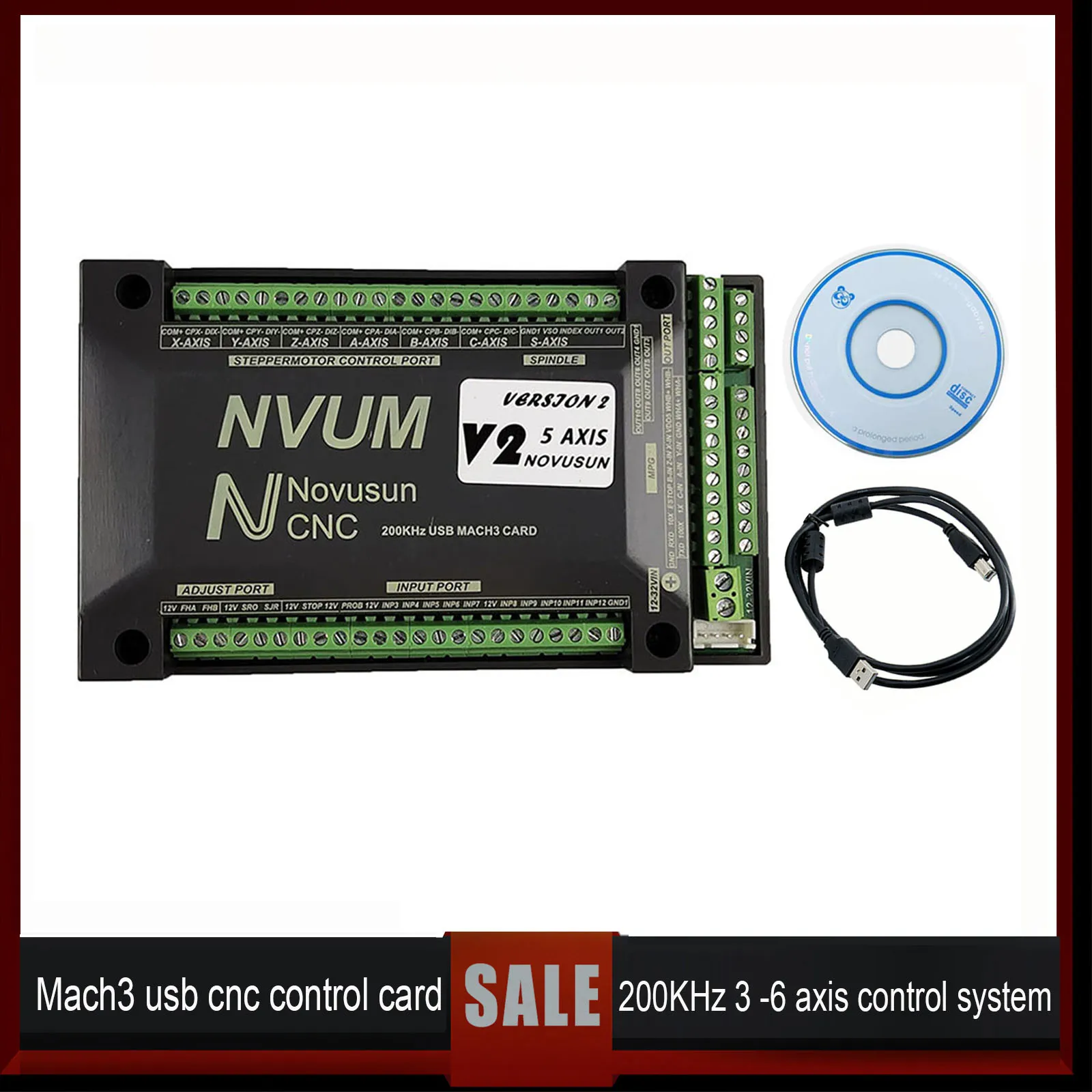 Контроллер ler Mach3 Usb-nvum Update 3 оси 4 5 6 осей 200 кГц Cnc система управления движением