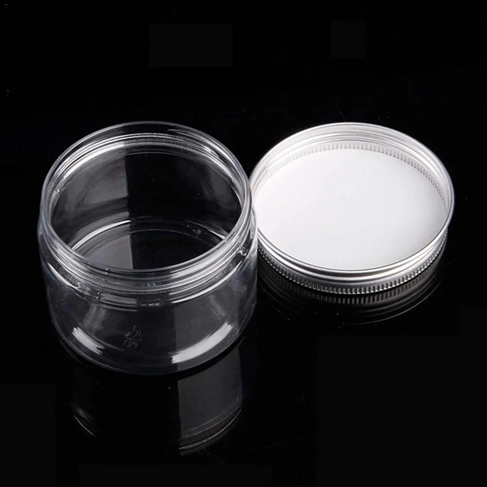 Clear Plastic Jar and Lids Empty Cosmetic Containers Makeup Box Travel Bottle 30ml 40ml 50ml 60ml