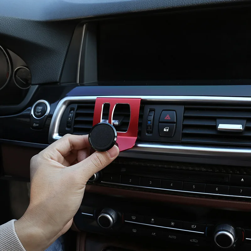 

For bmw F10 F11 F07 5 Series 10-16 Aluminum Black/Red/Blue car phone holder Holders phone GPS avigation Bracket Car Accessories