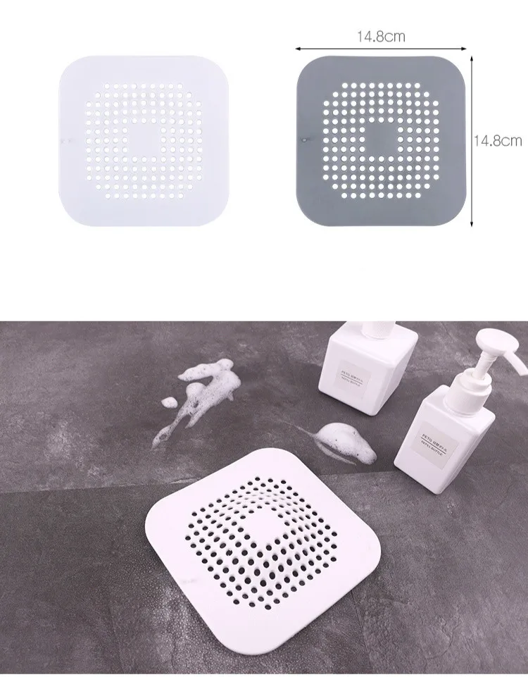 Familysky Hair Catcher Bathroom Floor Drain Bath Stopper TPR Sink Strainer Home Pool Kitchen Vegetable Fruit Residue Filters