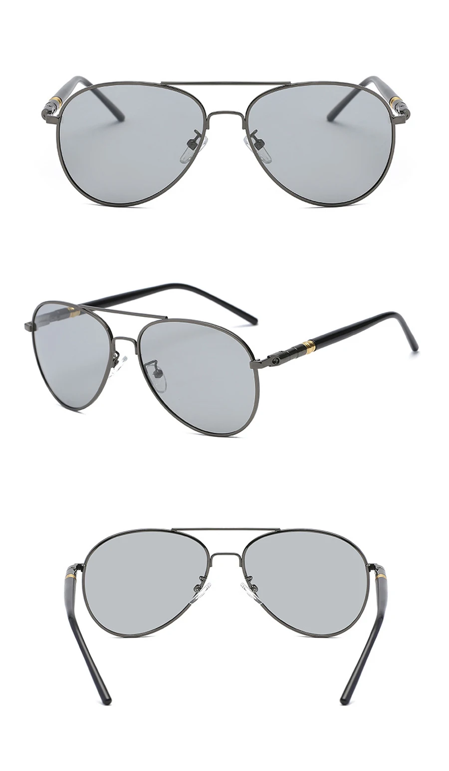 Мужские поляризованные солнцезащитные очки с металлической оправой черные/коричневые UV400 очки мужские солнцезащитные очки водителя