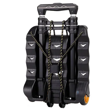 

Office Aluminum Alloy Hand Truck Folding Luggage Cart Storage Shopping Lightweight Portable Wheels Travel Moving Pull Rod Dolly