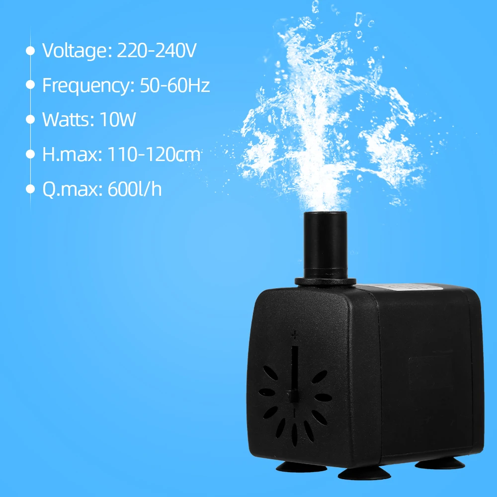 USB аквариумный водяной насос 10 Вт ультра тихий маленький с шнуром питания IP68