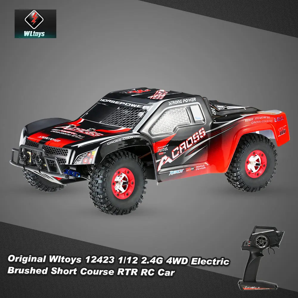 Wltoys 12423 50 км/ч высокоскоростной короткий грузовик 1/12 2,4G 4WD RTR RC автомобиль с дистанционным управлением