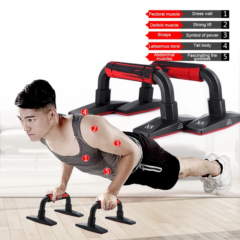 Exercises Abdomen Chest Push Ups Hand Grip Trainer Rubber Push-Up Stands Bars for Gym Body Building Muscle | Спорт и развлечения