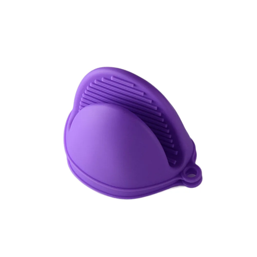 purple Прочный Удобный силикон, кухонный Органайзер, изолированный Термопот, зажимы для микроволновой печи, перчатки с горячей пластиной, зажим TY - Цвет: purple