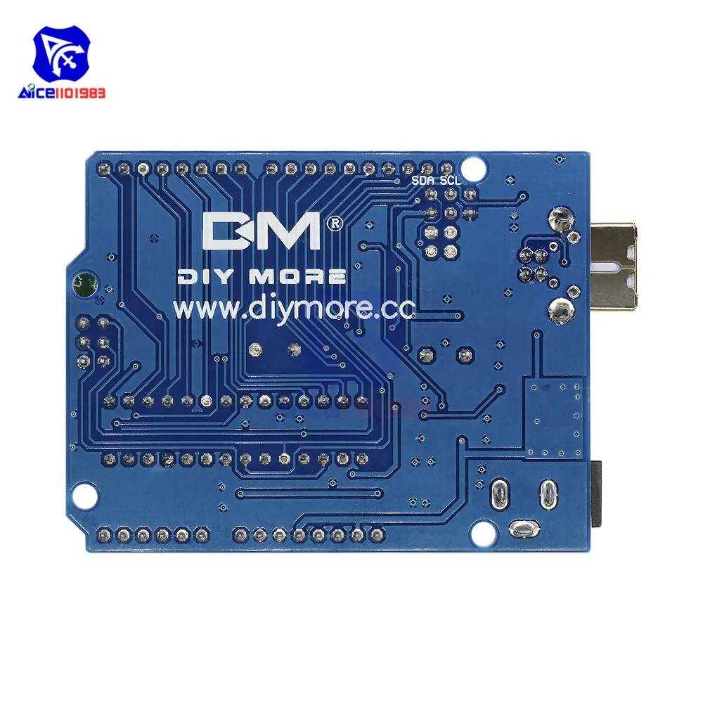 Плата разработки микроконтроллера diymore UNO R3 ATmega328P ATMEGA16U2 для Arduino|Интегральные