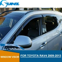 Window deflector For Toyota rav4 2009-2013 Black Car door visor For Toyota rav4 2009 2010 2011 2012 2013 accessories SUNZ