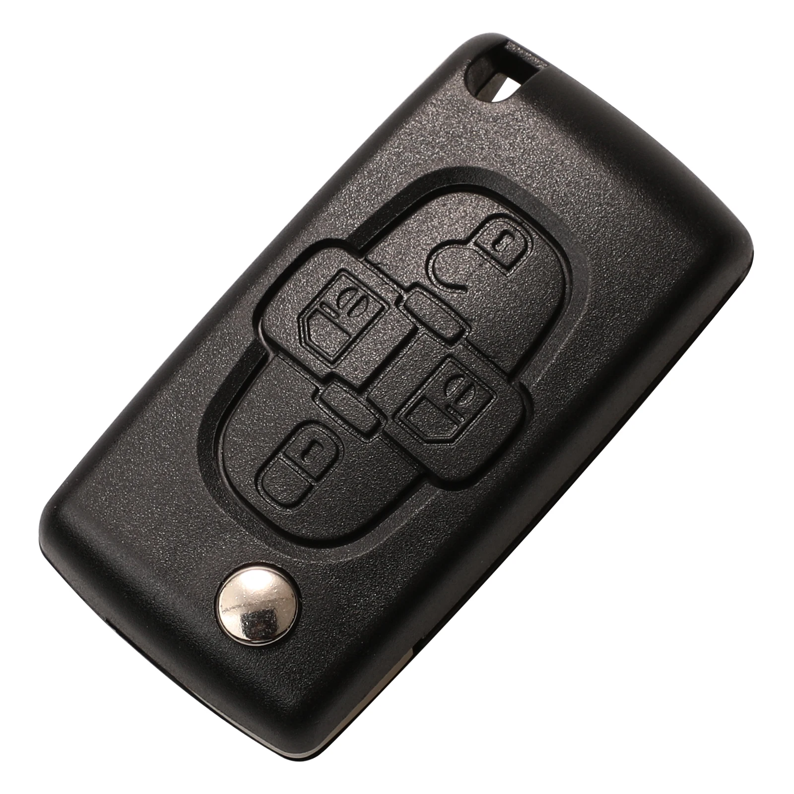 Jingyuqin Remote Flip Car Key Shell For Peugeot 206 408 1/2/3/4/5/6/807 Partner Citroen C1/2/3/4/5/6/7/8 Xsara Picasso CE0523/36