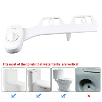 

Non-Electric Bidet Toilet Seat Bidet Attachment Self-Cleaning Nozzle-Fresh Water Bidet Sprayer Mechanical Washing Heated Water