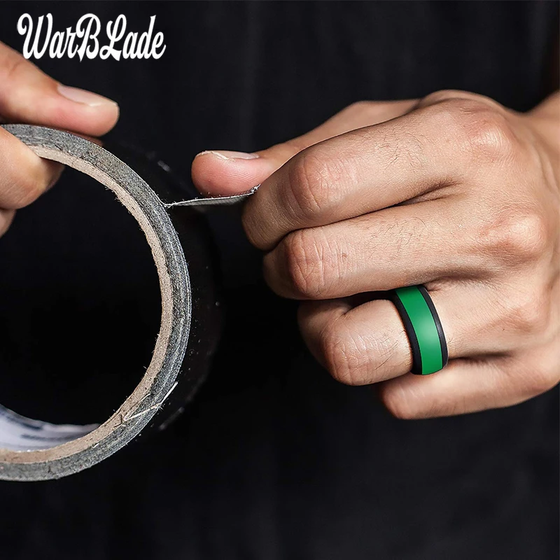 Hypoallergenic Crossfit Flexible Sports Rubber Finger Ring For Men