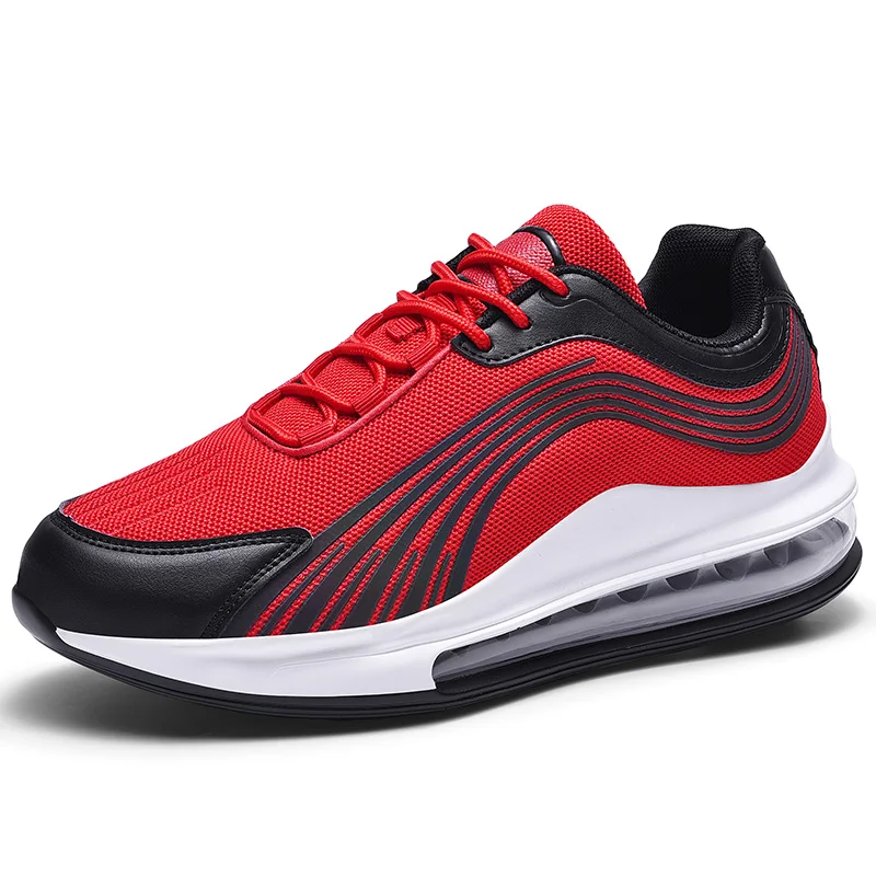 black red Кроссовки мужская обувь Tenis Masculino для взрослых весенние кроссовки мужские s Air Cushion повседневные Scarpe Uomo Мужская Обувь zapatillas Hombre - Цвет: black red