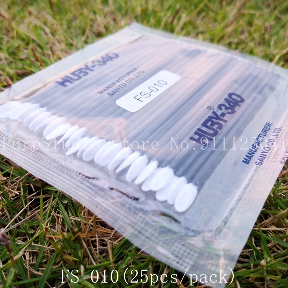 FS-010 Single Head Antistatic Cotton Swab - 25pcs/pack with Sanyo Huby-340 Plastic Rod and Flat Head, High-Quality and Useful. Description Image.This Product Can Be Found With The Tag Names Computer cleaners, Computer Office