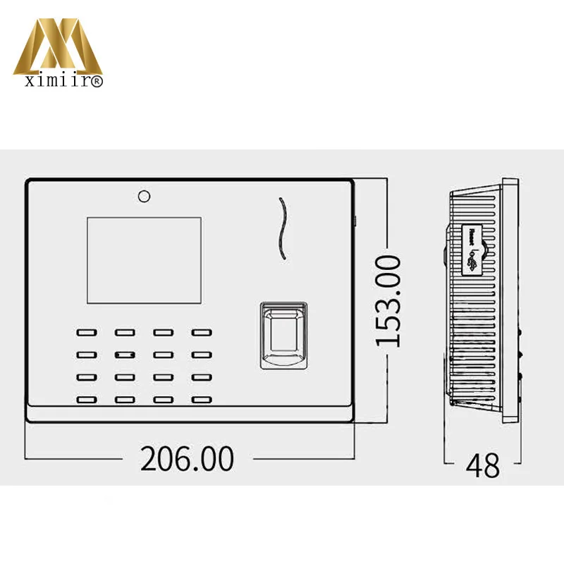 Биометрический таймер с 125 кГц RFID картой и wifi TCP/IP машина посещаемости времени отпечатков пальцев CS800