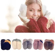 MISS M, женские зимние теплые милые наушники, складные, для улицы, для девушек, детей, теплые, мягкие, много цветов