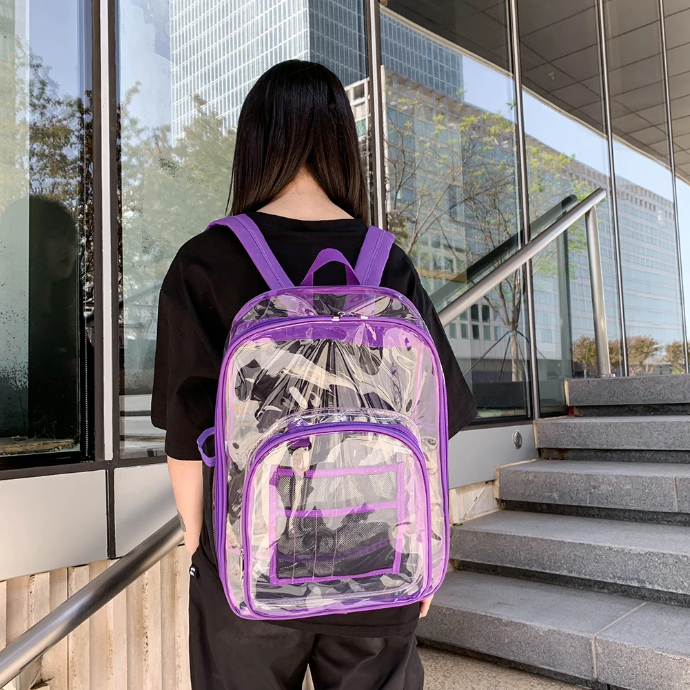 PVC Waterproof Transparent School Bag 