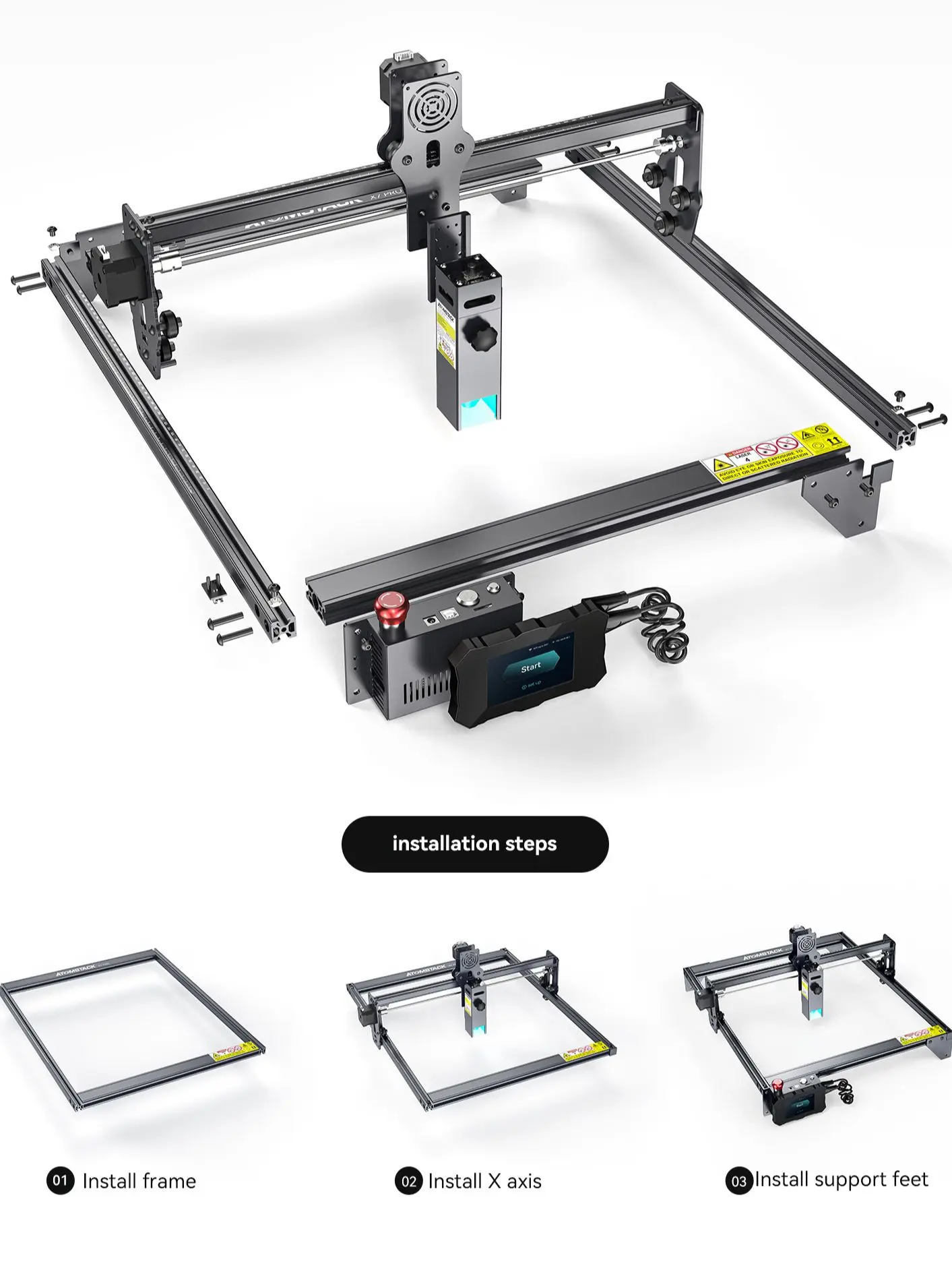 3dprinter ATOMSTACK A10 Pro 50w Dual-Laser Engraving Machine Offline Control Metal Wood Glass DIY Marking Printer Cutter CNC Engraver 3 d printer