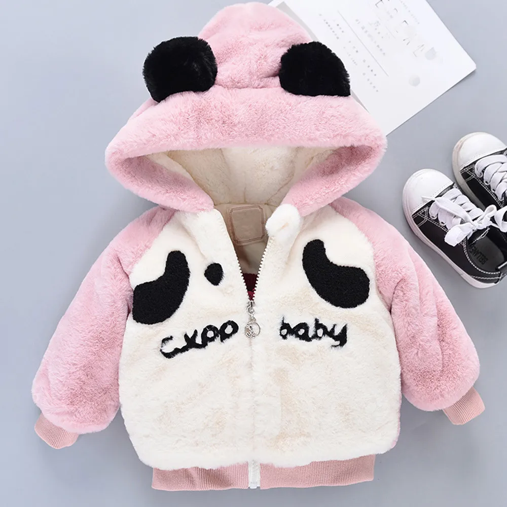 

Baby Infant Boy Autumn Winter Jacket Ears Cartoon Hooded Coat Cloak Long Sleeve Jacket Thick Warm Clothes