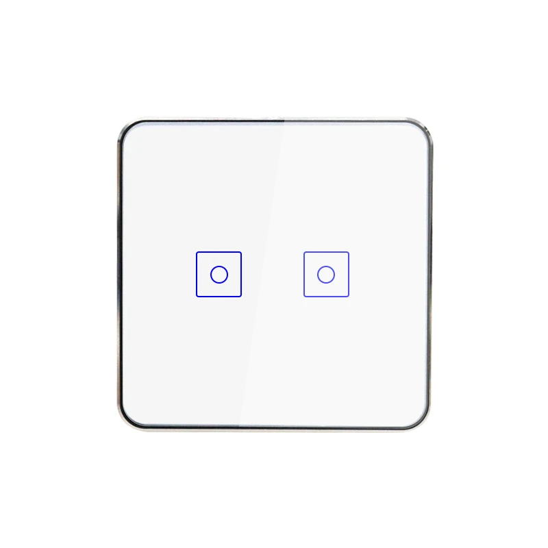 Lonsonho Tuya Zigbee умный диммер ЕС 1 2 3 банда беспроводной пульт дистанционного управления настенный сенсорный панельный светильник переключатель умный дом - Комплект: 2 gang