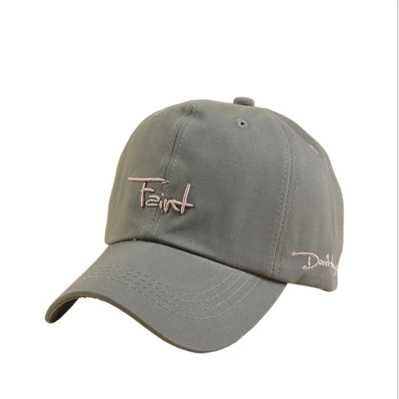 Шляпа женская летняя с вышитыми буквами Корейская бейсболка версия дикого уличного солнцезащитного шлема Harajuku Молодежная мужская Кепка