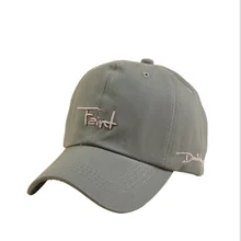 Шляпа женская летняя с вышитыми буквами Корейская бейсболка версия дикого уличного солнцезащитного шлема Harajuku Молодежная мужская Кепка