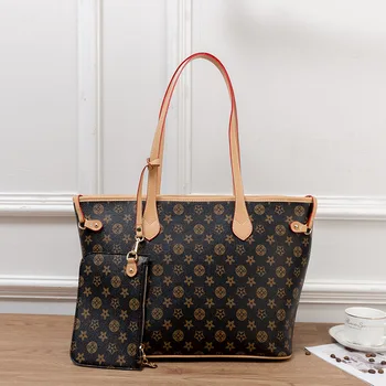 

Women pu Leather women Handbags Female Shoulder bag designer Luxury Lady Tote Large Capacity Zipper shoulder bag Lous