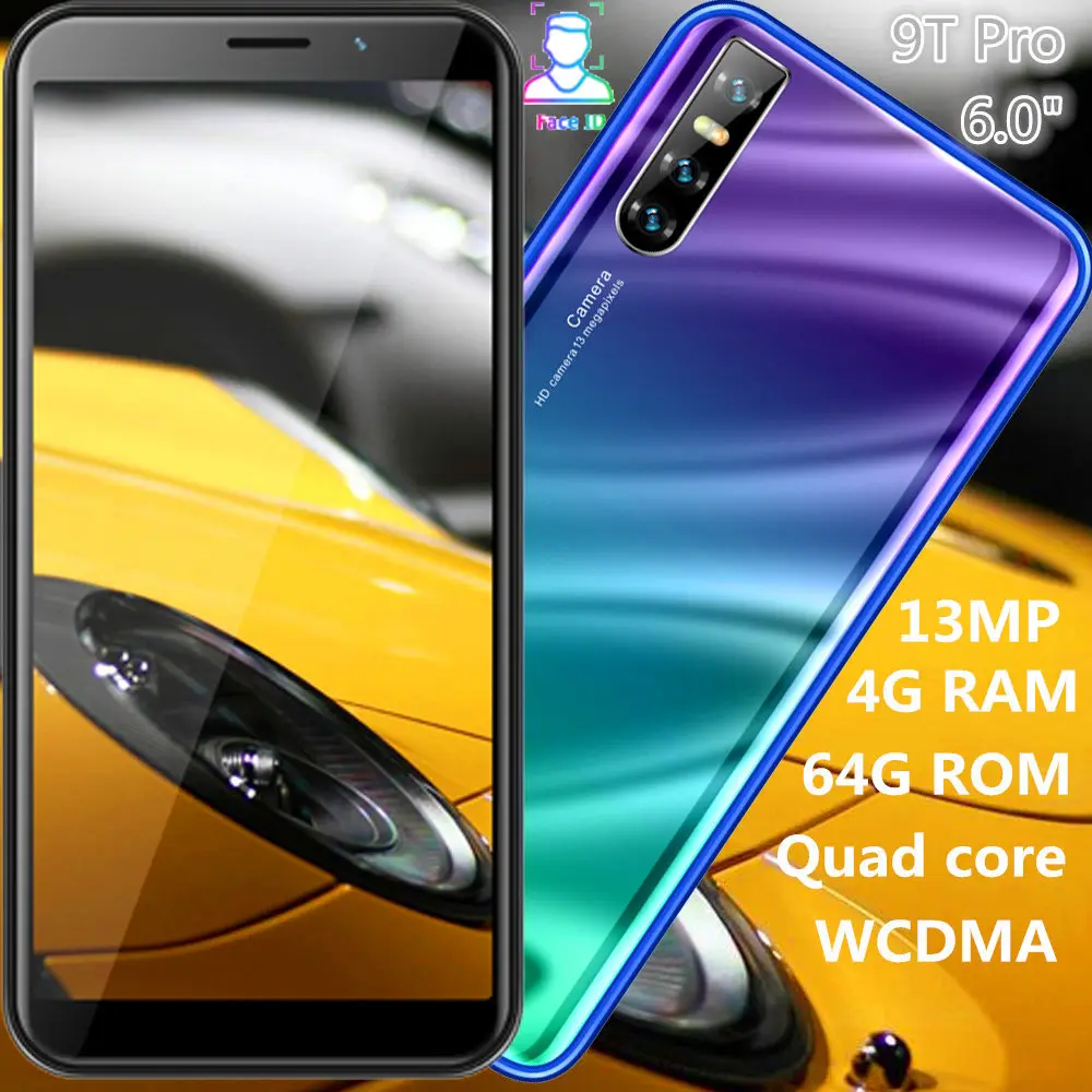 9T Pro четырехъядерный смартфон 4G RAM 64G ROM 13MP камера 6 0 &quotcelulares face ID разблокированный