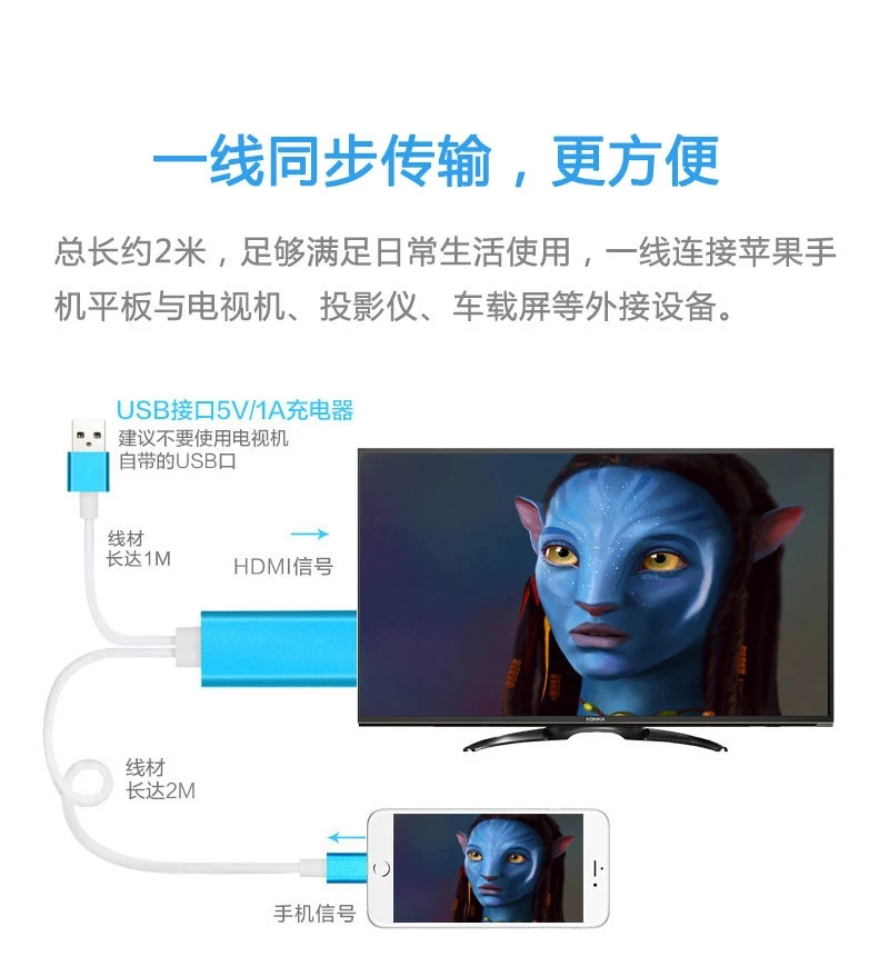 Для мобильного телефона Apple 8max plus к HDMI для подключения lightning